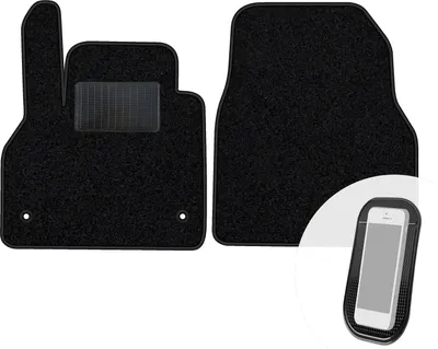 Produktbild von moto-MOLTICO Vorne Fußmatten Auto Velours Autoteppiche Schwarz Automatten Set 2-teilig passend für Mercedes-Benz Citan 2012-2021