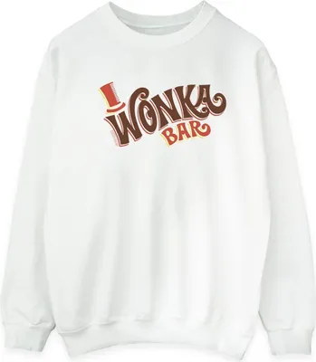 Produktbild von Willy Wonka - "Bar Logo" Sweatshirt für Herren BI50560 (S) (Weiß)