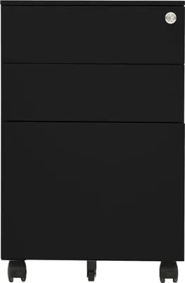 Obrázok produktu pre vidaXL Skriňa na dokumenty s kolieskami čierna 39x45x60 cm oceľ