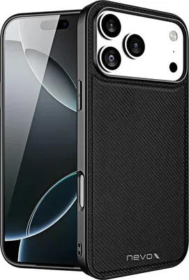 Produktbild von nevox StyleShell NYLO für iPhone 17 Pro Max, schwarz