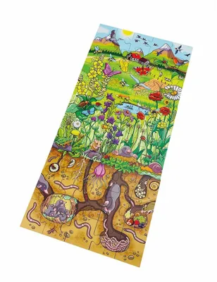 Produktbild von Beleduc Bodenpuzzle Blumenwiese Lernspiel Karton 45 Teile