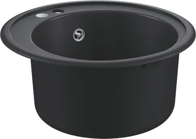 Zdjęcie produktu dla Zlewozmywak Kompozytowy GROHE K200, 1 Komora, Wpuszczany, Okrągły, Czarny, 86 cm x 44 cm