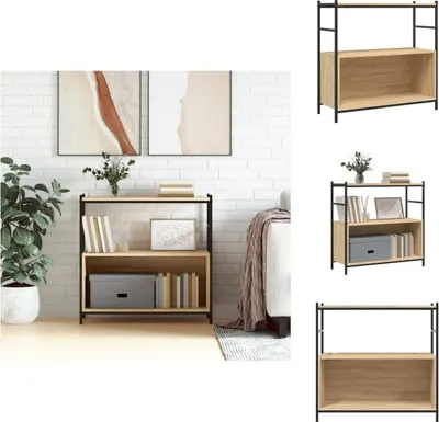 Produktbild von vidaXL Bücherregal Sonoma-Eiche 80x30x78,5 cm Holzwerkstoff und Eisen - Bücherregale & Bücherschränke