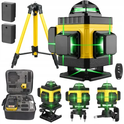 Obrázek produktu pro Extralink 4D křížový laser se stativem – přesný nivelační laser pro profesionály i domácí kutily