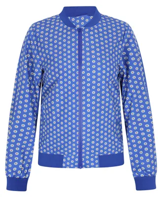 Produktbild von Damen Jacke mit Reißverschluss und Stehkragen, Farbe Blau, Größe L