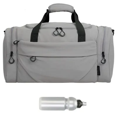 Produktbild von Sporttasche Reisetasche Tasche Saunatasche Herren Jungen Fussball Damen Freizeit Sport groß Elephant Porto Large 55 cm Tasche 3738 Grau + Trinkflasche