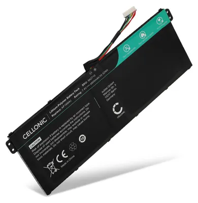 Image de CELLONIC 1x Batterie pour Ordinateur portable Compatible avec Acer Aspire 5 A515-41G, Aspire 3 A315, Aspire 1 A114, A114-33 - (4800mAh, 7.4V)