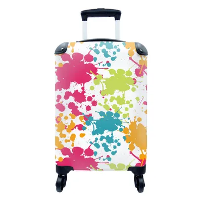 Produktbild von MuchoWow® Koffer Handgepäck Trolley Rollkoffer Kleine Reisekoffer mit 4 Rollen - Muster - Farbe - Regenbogen - Cabin Size < 55x40x23 cm & 55x40x20 cm - Fotokoffer - Kabinenkoffer - Boardgepäck - Reise-Box - Reisekoffer - Reisegepäck - Koffer mit Bild - Trolley für Kinder