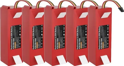 Image de Batterie pour robot aspirateur, capacité de 6 800 mAh, technologie lithium-ion, 5 batteries