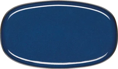 Produktbild von ASA Selection saisons Platte Oval, Servierplatte, Servierteller, Steinzeug, L 31 cm, Midnight Blue / Blau, 27201119