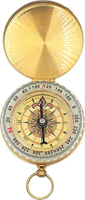 Productafbeelding van CHPN – Kompas – Compact kompas – Messing – Vintage kompas – Ouderwetig kompas – Met deksel – Overlevingsgereedschap – Overlevingskompas – Kamperen – Mini-kompas – 5 cm