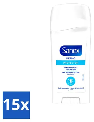 Immagine prodotto di 15 deodoranti roll-on Sanex Dermo Protector - 65 ml - Confezione - 15 pezzi