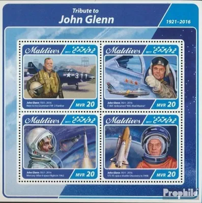 Produktbild von Briefmarken Malediven 2017 Mi 6908-6911 Kleinbogen (kompl. Ausg.) postfrisch John Glenn