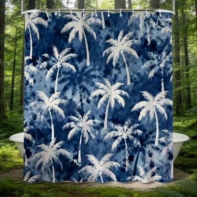 Produktbild von 3D Duschvorhang 240x200 mit Kokosnussbaum, wasserdicht und antischimmel