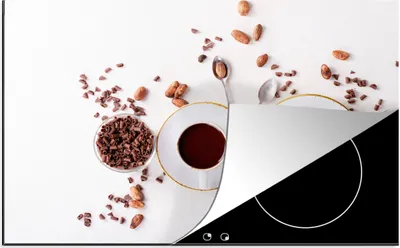Produktbild von KitchenYeah© Herdabdeckplatte Kaffee - Kaffeebohnen - Schokolade , 76x51cm, Küche Deko, Glaskeramikkochfeld Herdabdeckung, Abdeckplatte fùr Kochfeld