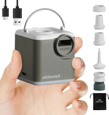 Productafbeelding van Oplaadbare Mini Luchtpomp met USB-C en Licht - Draagbare Elektrische Luchtpomp 1600 mAh