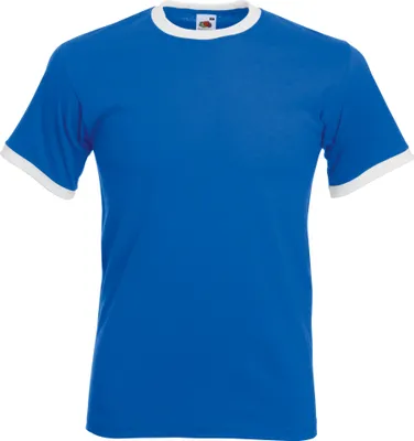 Produktbild von Fruit Of The Loom Herren Ringer T-Shirt BC342 (M) (Königsblau/Weiß)