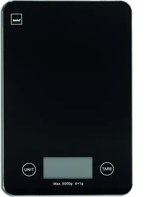 Produktbild von Kela Küchenwaage Pinta Glas schwarz 16x20x2cm, 15741