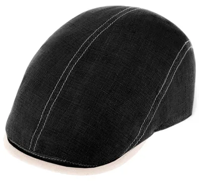 Fiebig Flatcap aus 100% Leinen mit UPF 50+ in schwarz