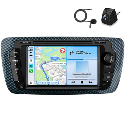 Produktbild von 7" Autoradio Rückfahrkamera Für Seat Ibiza IV 6J 2009-2013 Carplay Android Auto Car Multimedia Radio GPS Navi WIFI BT DAB+ SWC 2+64GB