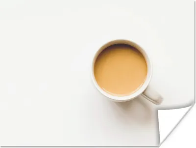 Produktbild von MuchoWow® Poster Kaffee - Weiß - Braun 80x60 cm - Kunst für zu Hause