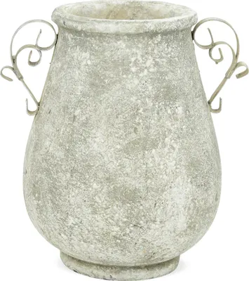 Produktbild von Pflanztopf Antikoptik Metallhenkel Keramik 27,5 cm