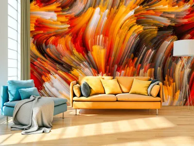 Produktbild von Vlies Fototapete 400x280 cm Tapeten Wandtapete XXL Abstrakt bunt a-B-0019-a-c