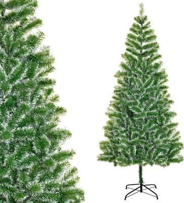 Image de HOMCOM Sapin de Noël Artificiel Aspect enneigé 210 cm 968 Branches épines Imitation Nordmann Grand réalisme