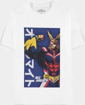 Produktbild von Mein Held Academia - All Might Poster Weiß Herren Kurzarm T-Shirt