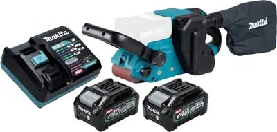 Produktbild von Makita BS 001 GM201 Akku Bandschleifer 40 V max. 76 x 533 mm Brushless + 2x Akku 4,0 Ah + Ladegerät