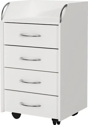 Produktbild von Vicco Kontener na rolki Gwendolyn, 40 x 36 cm z 4 szufladami, Biały