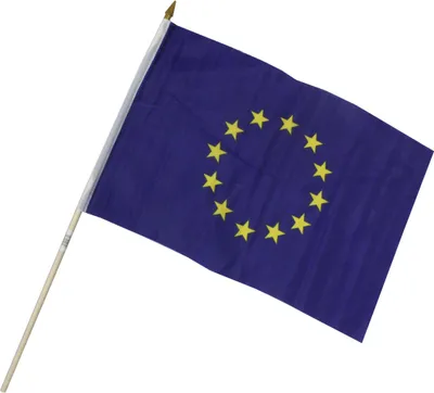 Produktbild von Fahne Flagge "Europa" Holzstab Handfahne Stockfahne, 30*45cm