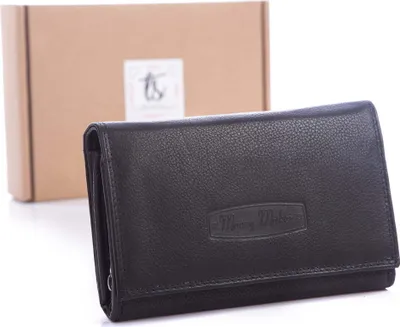 Produktbild von Großes Damen Geldbörse auch weichem Echt Leder Portemonnaie RFID-Schutz Schwarz