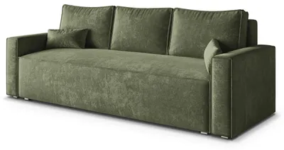 Produktbild von Sofa MENI mit Schlaffunktion, Schlafsofa, Wohnzimmersofa, Couch, Soffa, Bettsofa, Chenille-Stoff – Grün LUMO 20