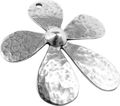 Produktbild von Minott Schmuck Anhänger | Blume Messing, versilbert im Used Look 33014