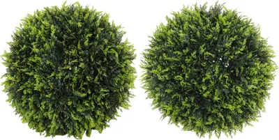 Produktbild von Künstliche Pflanzen im 2er-Set, UV-beständige dekorative Pflanzen, Deko-Pflanzen, Indoor, Outdoor, 45 cm, Grün