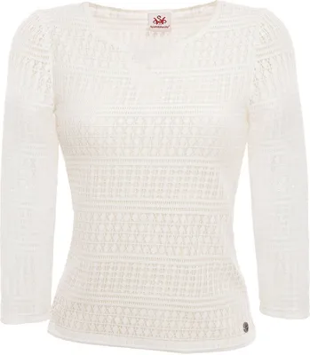 Produktbild von Damen Bluse Offwhite 7/8-Arm EDMEA