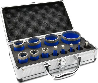 Obrázok produktu pre Sada diamantových korunkových vrtákov HQ 6-68mm 12ks 15592