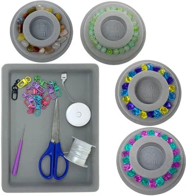 Produktbild von Beaden-Tray-Set mit Perlmutt-Platte für DIY-Perlenarbeiten