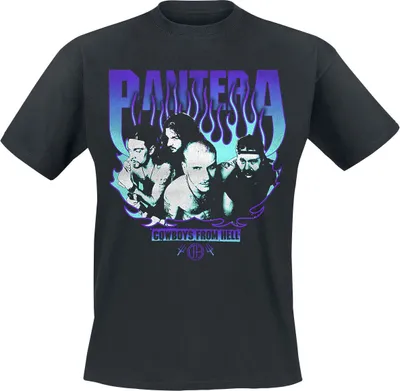 Produktbild von Pantera T-Shirt Herren Cowboys From Hell Flames schwarz M