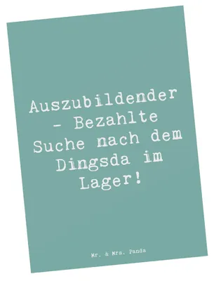 Produktbild von Mr. & Mrs. Panda Ansichtskarte Spruch Auszubildender Abenteuer - Meeresbrise - Geschenk, Beruf, einzelkarte, Grußkarte, Unterstützung, besonderer Moment, Berufsgestaltung