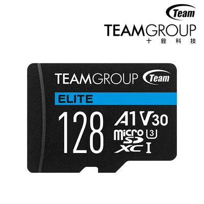 Produktbild von Team TEAUSDX128GIV30A103 Elite A1 CARD Micro SDXC UHS-I U3 A1 V30 microSDXC Speicherkarte, 128 GB, UHS-II