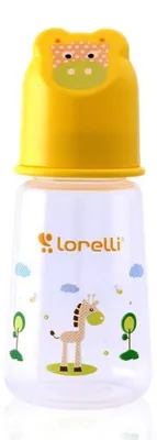 Obrázek produktu pro Lorelli kojenecká lahvička 125 ML s víkem, žirafa