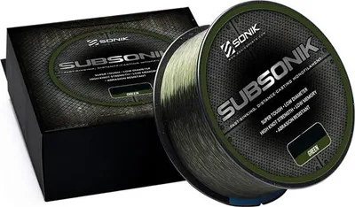 Produktbild von Sonik Subsonik - 1200m Angelschnur, Farbe:Green, Durchmesser/Tragkraft:0.35mm / 18lb