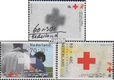 Produktbild von Briefmarken Niederlande 1992 Mi 1446D-1448D (kompl.Ausg.) postfrisch Rotes Kreuz