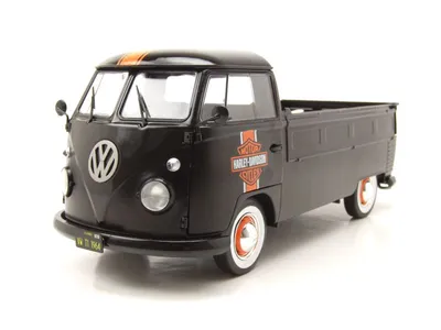 Produktbild von VW T1 Pritsche Harley Davidson 1950 schwarz Modellauto 1:18 Solido