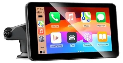 Produktbild von 7-Zoll-Carplay-Auto-Bildschirm für Apple Car Play, Android Auto-Auto-Bildschirm mit Bluetooth/FM/AUX/Mirror Link/Sprachsteuerung/GPS-Navigation