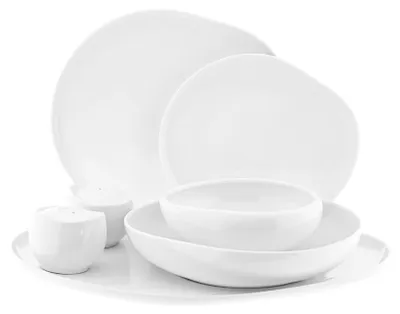 Produktbild von Geschirr-Set Wave-Style aus hochwertigem Porzellan - 27-teilig für 6 Personen