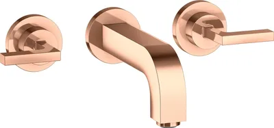 Immagine prodotto di hansgrohe AXOR Citterio mitigeur lavabo 3 trous encastré, bec 162mm, béqu'illes, rosettes pour montage mural, 39315300, 39315300