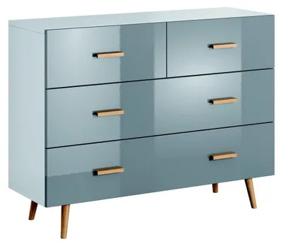 Immagine prodotto di Comodino in legno, design moderno, mobile contenitore, comodini, mobili, credenza in legno
